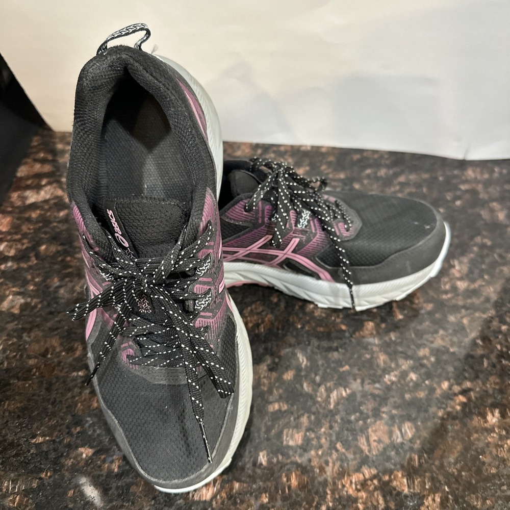 ASICS Gel-Venture 9 Women's Running Shoes Size 7.5 Blk/Purple/Grey